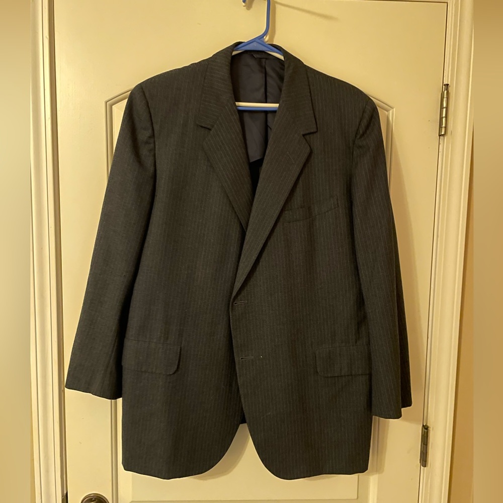 Oxxford Clothes Navy with White Chalk stripe Rare Edition